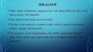 Idealism [upl. by Rebme]