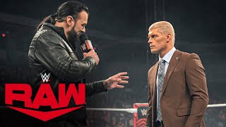 Drew McIntyre blames Cody Rhodes for poisoning the locker room Raw highlights Jan 15 2024 [upl. by Henryk]