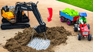 Diy tractor making fully land leveling machine for road construction  cranes excavators [upl. by Akerdna755]