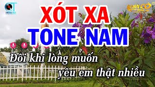 Karaoke Xót Xa Tone Nam  Mi Thứ  Nhạc Sống Mới 2024 [upl. by Enar]