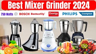 Best Mixer Grinder India 2024 ⚡ Best Mixer Grinder 750 Watts in India 2024 ⚡Mixer with juicer jar [upl. by Naji67]