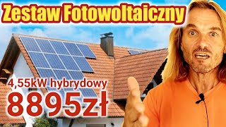 Instalacja fotowoltaiczna 455kw z inwerterem 5kW Zakupy lista w opisie [upl. by Yelena]