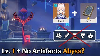 Can You Complete Abyss Without Artifacts on Level 1 Characters in Genshin Impact [upl. by Htidirem370]