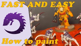 How to Batch Paint Tyranids Hormagaunts FAST and EASY [upl. by Vine911]