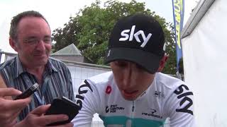 Egan Bernal  entrevista en la meta  etapa 4  Tour de Romandie 2018 [upl. by Hartnett]