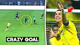 Cristiano Ronaldos CRAZY HalfLine Goal vs AlAkhdoud 🤯💥 [upl. by Knute]