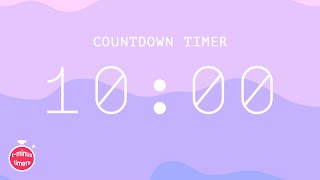 10 Minute Aesthetic Timer with no music for classroom includes short bell at the end [upl. by Ettenig365]