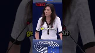 quotYou should go to prisonquot Based Polish woman EVISCERATES migration pact advocates at EU debate [upl. by Ainekahs929]