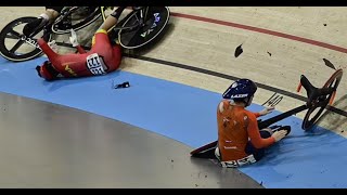 A shocking cyclists crash at the Olympic [upl. by Ahtanamas]