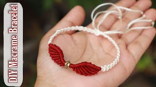 Macrame Bracelet  DIY Wings Bracelet  How To Make Bracelet At Home  Creationampyou [upl. by Ienttirb]