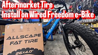 Wired  Freedom  Aftermarket HEB AllScape Heavy Duty Tire Installation on the 60V High Speed eBike [upl. by Anival404]