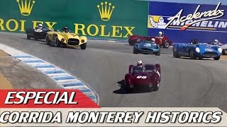 MONTEREY HISTORICS  CORRIDA DE CARROS CLÁSSICOS NA CALIFÓRNIA  ESPECIAL 25  ACELERADOS [upl. by Juanita930]