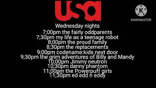 usa Wednesday nights schedule [upl. by Tronna303]