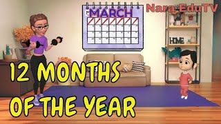 Learn the Months of the Year Song with Fun Exercises  Learn amp Move with Ms Magie and Baby Nara [upl. by Eidnil]