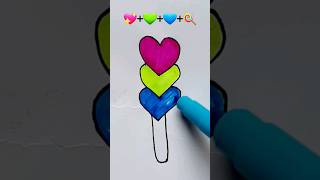 💖💚💙🍭 Satisfying Emoji Colour Mix art art youtubeshorts shorts viralshorts [upl. by Feodore473]