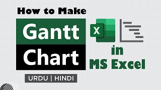 Gantt Chart in MS Excel Easy Way URDU  HINDI  Health and Education TV [upl. by Towne]