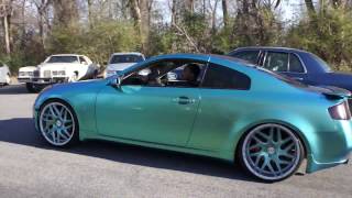 Infiniti G35 Wrapped With Color Changing Wrap at Mlk Park [upl. by Yecrad]