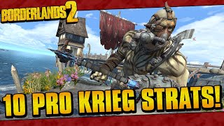 Borderlands 2  10 Pro Krieg Strats That Everyone Should Know [upl. by Nymsaj996]