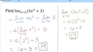 Calculus 13 Evaluating Limits Analytically  Part 1 [upl. by Gage]