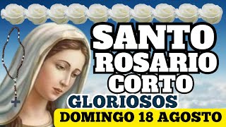 El Santo Rosario corto de hoy domingo 18 de agosto 2024 misterios gloriosos a la Virgen María🌹♥️✝️✨🙏 [upl. by Bounds]