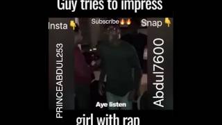 Guy tries to impress girl with rap savage LEEK JAKE freestyle [upl. by Nnaecyoj]