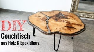 DIY Couchtisch aus Epoxidharz amp Holz [upl. by Sadella]