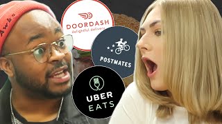 Who Delivers Faster Postmates Vs UberEats Vs DoorDash [upl. by Saville]