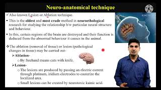 Neuroanatomical techniques  Neuroanatomical method of studying animal behaviour [upl. by Siffre]