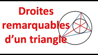 Les droites remarquables dun triangle  Collège  Petits Savants [upl. by Musihc]