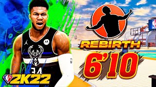 I quotREBIRTHEDquot a 610 GIANNIS ANTETOKOUNMPO BUILD and BROKE NBA 2K22 [upl. by Tabb]