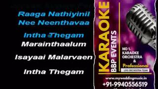 Sangeetha Megam Then HQ Tamil Video Karaoke BBP Karaoke [upl. by Teage]