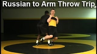 Outside Trip Arm Throw from 2 on 1  Cary Kolat Wrestling Moves [upl. by Lyrret]