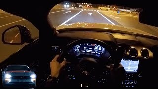 Ford Mustang GT V8 POV Night Drive  A Great Soundtrack [upl. by Melvena]