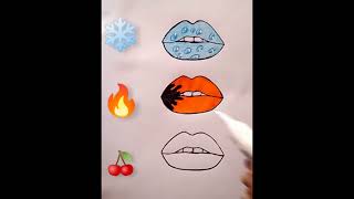 lips painting  Which one do you like Satisfying Creative Art [upl. by Eiruam]