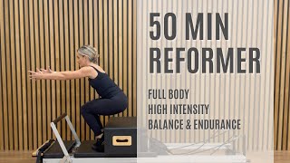 Full Body Reformer Class  50 Minutes [upl. by Akfir]