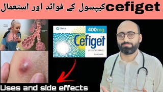 Cefiget cefxime capsule usesbenefits and side effects of cefxime 400mg [upl. by Akinuahs]