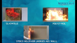 STEICO WALL PROTECT NORGES HUS PAREDE  Norges Hus Portugal  Teste de fogo [upl. by Yenitirb]