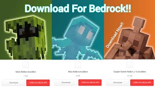 Minecraft Live GlareAllayCopper Golem Addon Download For Minecraft PEBedrock Link In Description [upl. by Qifar]