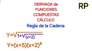 Cálculo Derivada de Funciones Compuestas [upl. by Hoxie]