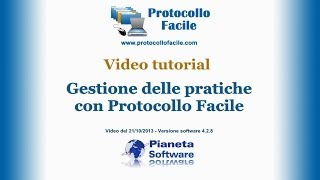 Gestione delle pratiche in Protocollo Facile [upl. by Neddra]