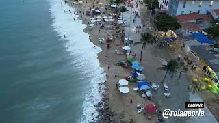 Ressaca atinge calçadão da Praia de Iracema [upl. by Astri]