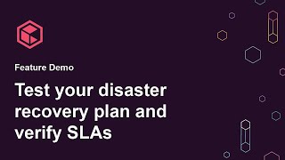 Test your disaster recovery plan and verify SLAs with Commvault [upl. by Danice]