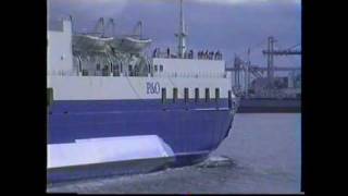 Zeebrugge 1989  Ferry from Harwich  PampO quotNordic Ferryquot [upl. by Naujed164]