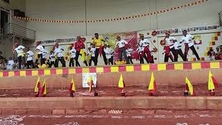 huttidare kannada nadalli huttabeku song dance performance by students kannadarajyothsava dance [upl. by Kirstin24]