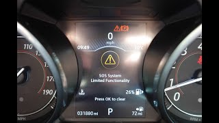 How to fix quotSOS system limited functionalityquot warning on a Jaguar Ftype [upl. by Willard]