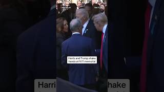 Harris and Trump shake hands at 911 memorial [upl. by Ennaitsirk]