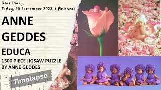 Educa Anne Geddes 1500 piece jigsaw puzzle  Timelapse [upl. by Ailahs465]