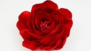 How to make ribbon rose I DIY ribbon flower I Flower Tutorial [upl. by Aleron310]