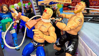 Cody Rhodes vs Brock Lesnar Action Figure Match Hardcore Championship [upl. by Ella520]