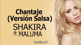 Shakira  Chantaje Versión Salsa ft Maluma Lyrics Video [upl. by Princess]